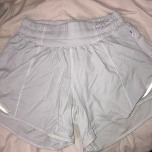 White Lululemon Hotty Hot Shorts